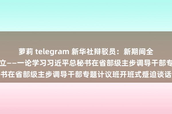 萝莉 telegram 新华社辩驳员：新期间全面深化调动得回历史性树立——一论学习习近平总秘书在省部级主步调导干部专题计议班开班式蹙迫谈话