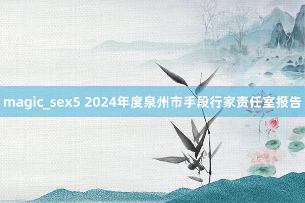 magic_sex5 2024年度泉州市手段行家责任室报告