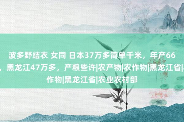 波多野结衣 女同 日本37万多简单千米，年产661万吨大米，黑龙江47万多，产粮些许|农产物|农作物|黑龙江省|农业农村部