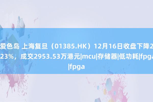 爱色岛 上海复旦（01385.HK）12月16日收盘下降2.23%，成交2953.53万港元|mcu|存储器|低功耗|fpga